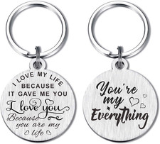 Romantic Gifts for Her Girlfriend Birthday - You Are My Life Keychain - Thanksgi