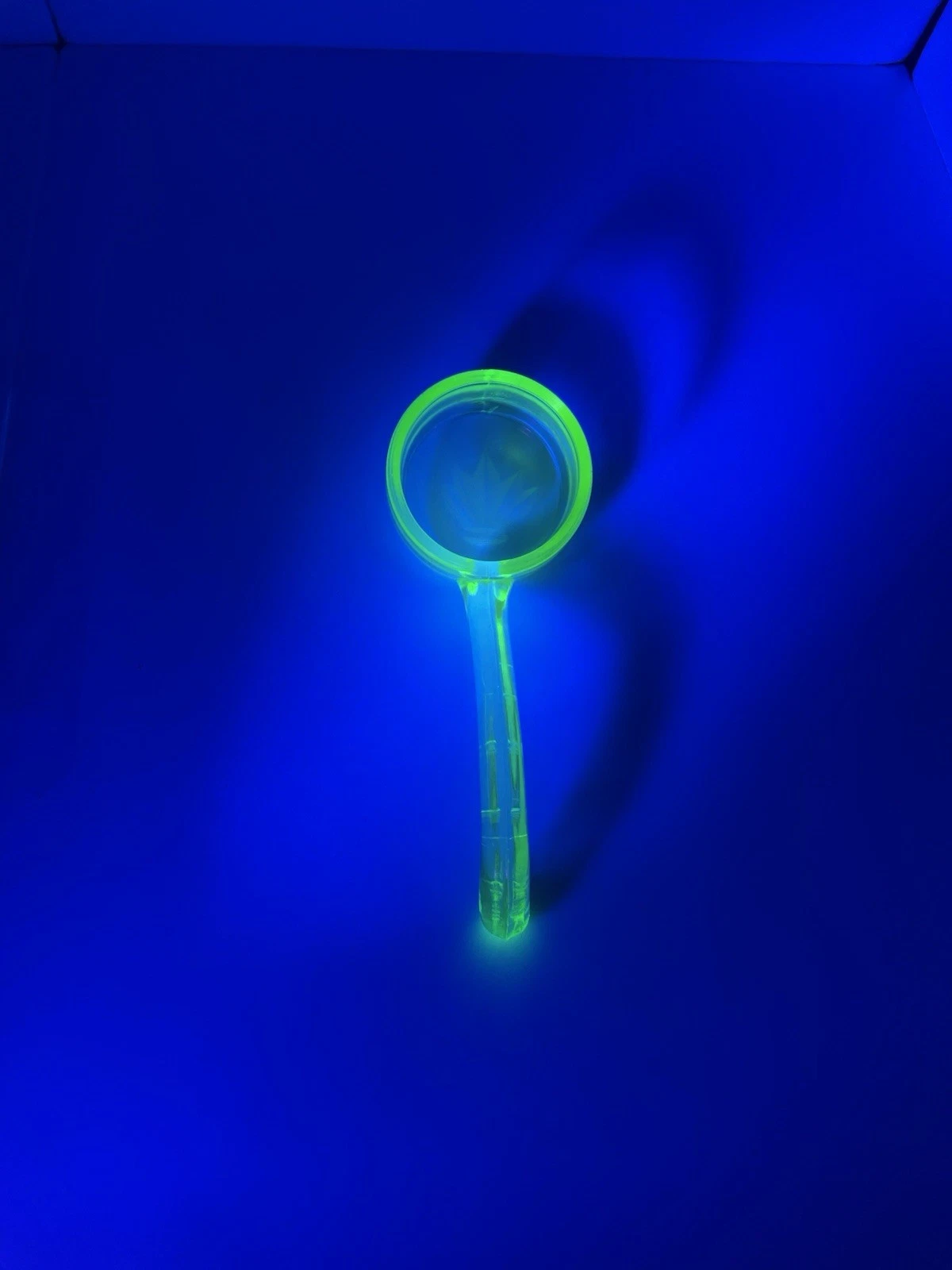 Vintage Green Uranium Glass Mayonnaise Ladle, 5" Condiment Spoon Art Deco
