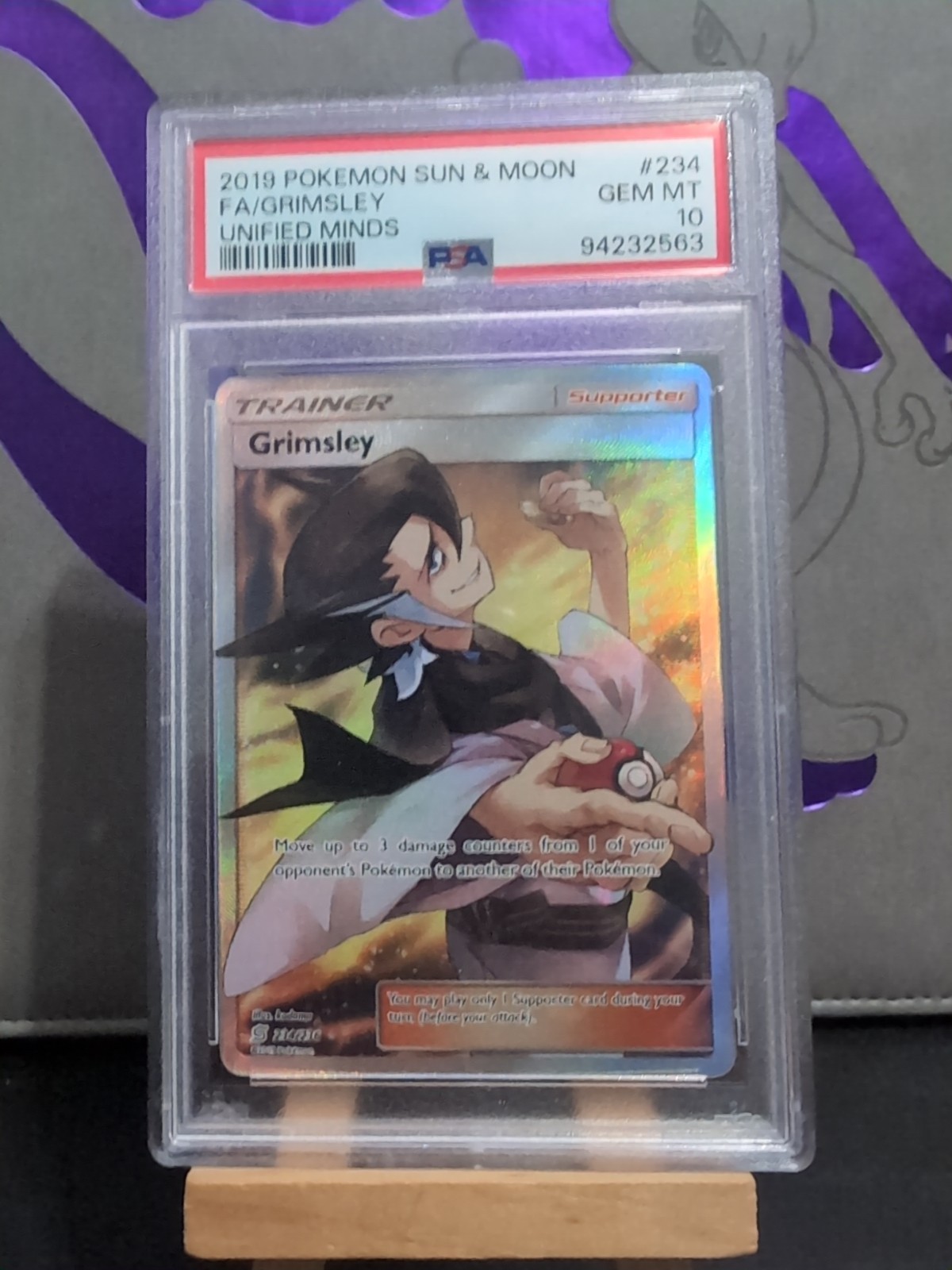 Grimsley 234 - Pokemon Sun & Moon Unified Minds - PSA 10