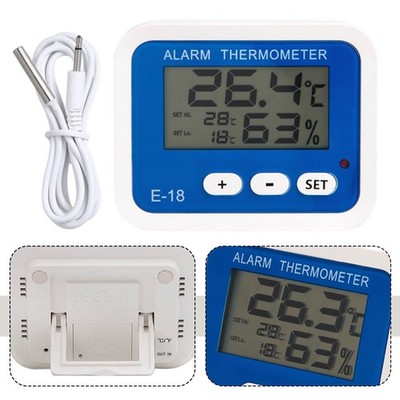 Elektronisches Thermo-Hygrometer Mit Fühler Für Kühlschrank, ABS