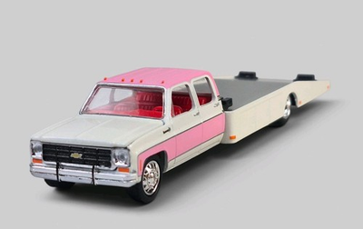 #ad 1980 CHEVY RAMP TRUCK SQUAREBODY Crew Cab Collectible DieCast Model 1:64 LOOSE $23.99