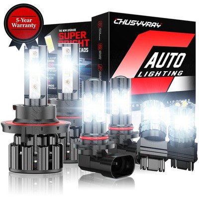 For Ford Explorer Sport Trac 07-08 White LED Headlight+Fog Bulb+Turn Signal Lamp