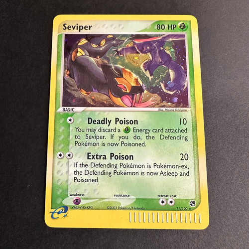 Pokemon TCG Seviper EX Sandstorm 11/100 Holo Rare NM