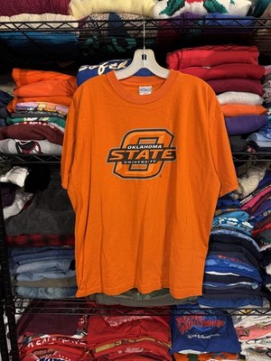 Vintage Oklahoma State Cowboys Shirt Mens Large Orange NCAA Football All Sport
