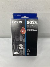 New Genuine Epson 802XL Black Ink Cartridges - Exp: 09/2024