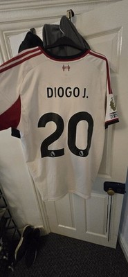 Liverpool F.C. Adidas Auswärtstrikot 25/26 Diogo Jota 20 XL GOLD PL Patch