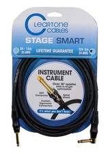 Cleartone 10-Foot Stage Smart Instrument Cable, Straight-Angled, 24 AWG - 1 Pack