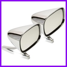 Dual Vintage Style Chrome Sport Bullet Mirrors For Hot Rods Classic Muscle Car