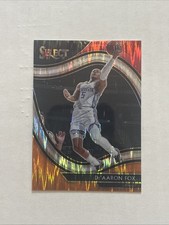 2020-21 Panini Select Courtside De’Aaron Fox Red White Orange Flash Prizm #210