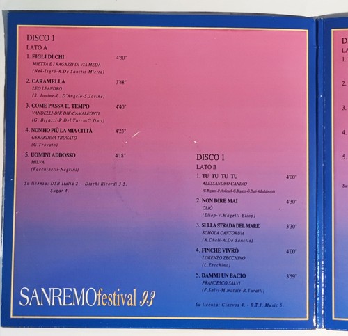 Festival di Sanremo 1993 - Verschiedene Künstler - 2 x LP Italien 1993 Erstdruck - Bild 4 von 9