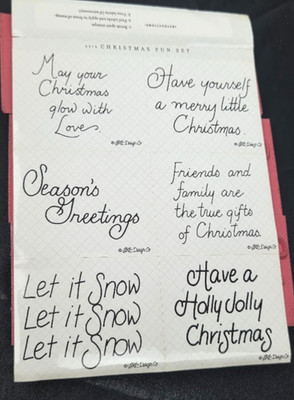 JRL Design Christmas Fun 6 Piece Set Script Foam Rubber New