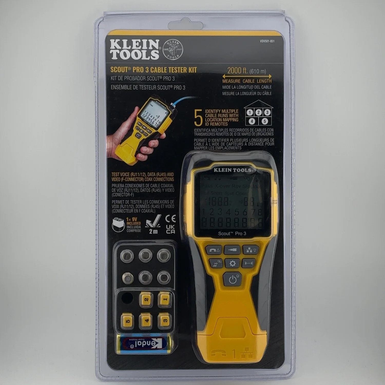 New Klein Tools VDV501-851 Scout Pro 3 Cable Tester Kit 
