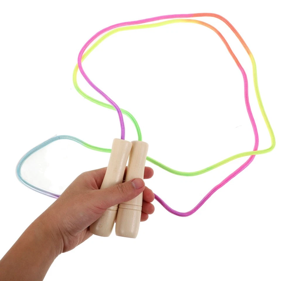 Springseil Kinder-Springseil, Holzgriff-Springseil, Workout-Springseil, - Bild 4 von 4