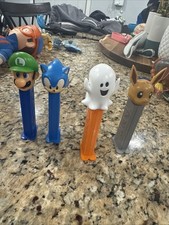 PEZ Dispenser Lot &ndash; Luigi, Sonic, Eevee & Ghost (Collectible)