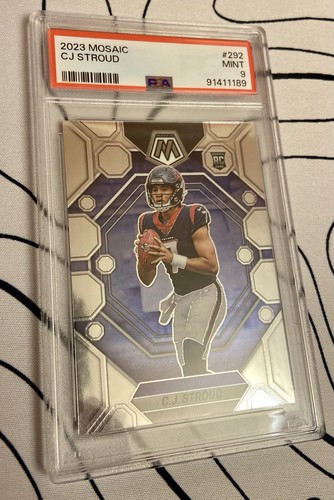 2023 Panini Mosaic Prizm - CJ STROUD (RC) RoOkIE CaRd - PSA MINT 9!!!! Texans - Picture 4 of 5