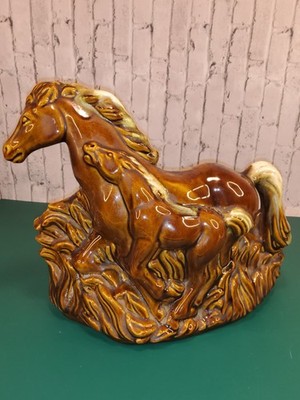 1950s Mid Century Modern Phil Mar Horse Mare & Foal TV LampBull Orginal fixture