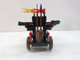 Lego Vintage LL Castle Lion Knights #6039-Twin Arm Launcher w/figs (1988)-Read