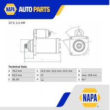 Starter Motor fits VW PASSAT 1.4 1.8 2.0 05 to 14 Manual Transmission Bosch
