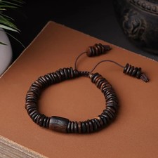 Natural Grade A Wood Irregular Shape Prayer Beads Men Woman Lucky Bracelet