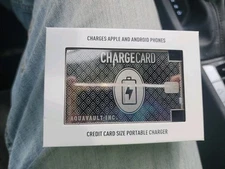 New Aquavault Credit Card Size 2300mAh Portable Fast 1.5V Phone Charger Silver