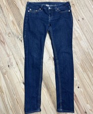 True Religion Vintage Made In USA Skinny Jeans Women's 31 Dark Wash Low Rise