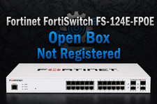 Fortinet FortiSwitch FS-124E-FPOE 24-Port PoE Switch Open Box Not Registered