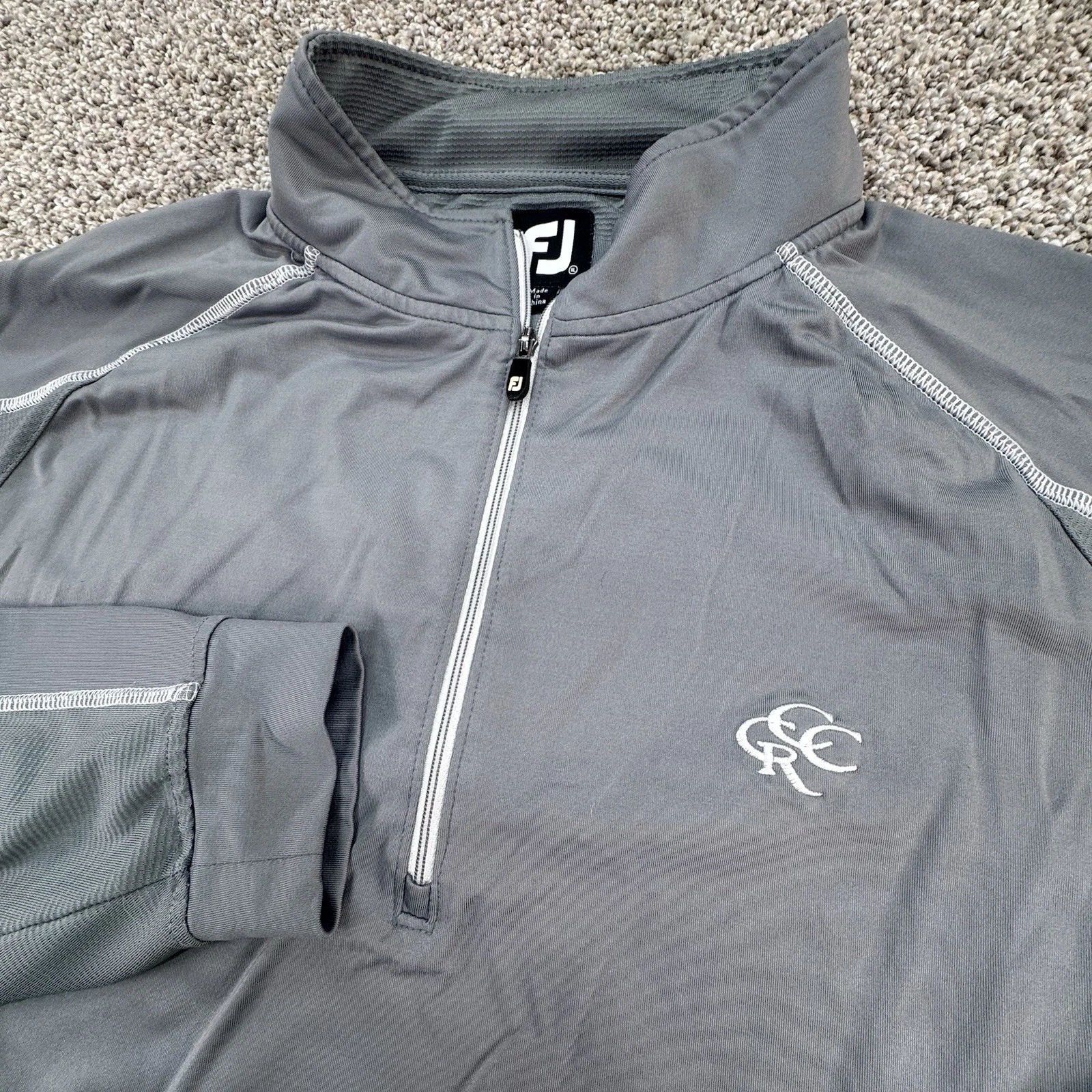 FootJoy FJ Performance Golf Vest Mens XL Gray Outdoors 1/4 Zip Preppy Stretch