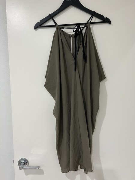 Banana Republic Women's Asymmetrical Kaftan Dress Green Size 6