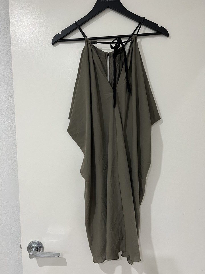 Banana Republic Women's Asymmetrical Kaftan Dress Green Size 6