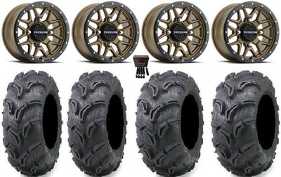 Raceline Krank 14'' Bronze Wheels 28'' Zilla Tires Can-Am Commander Maverick