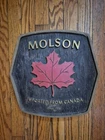 Vintage Molson Beer Wall Sign – 14"x13" – Faux Wood – Maple Leaf