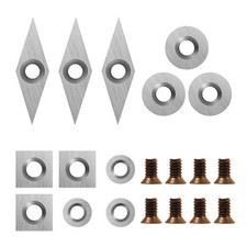 Tungsten Carbide Cutters Inserts Set for Wood Lathe Turning Tools Include 11 ...