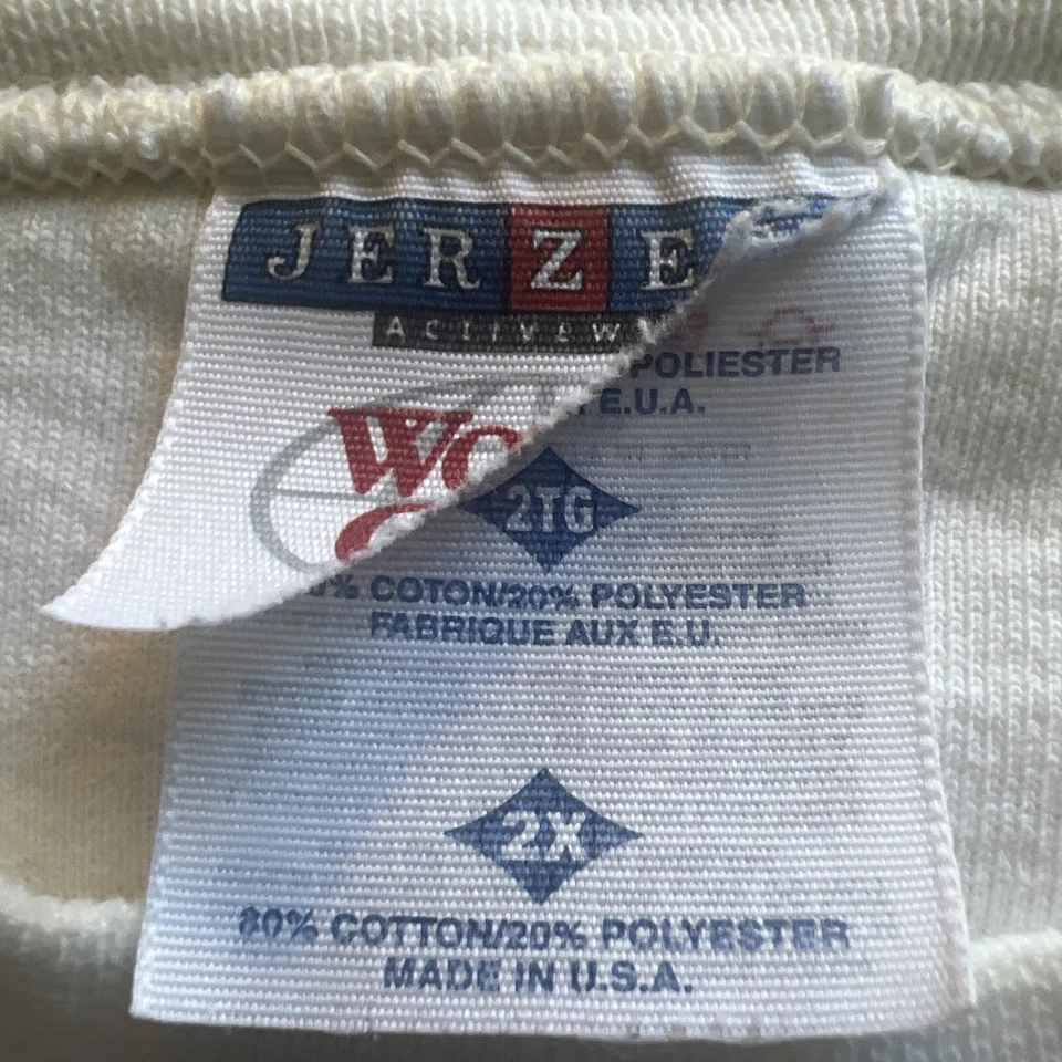 Sudadera De Colección Para Mujer 2X JERZEES Puente Cubierto AOP Blanca Hecha en EE. UU. Foto 2 de 4