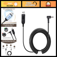 Coiled USB to DC 3.5mm Power Cord for Radar Detectors - Cobra, Uniden, Whistler