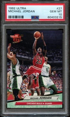 1992 Fleer Ultra MICHAEL JORDAN #27 Chicago Bulls PSA 10