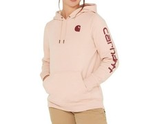 Ladies Pink Relaxed Fit Carhartt Hooded Sweatshirt, Size Medium, Worn once, EXC