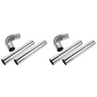 2 Pieces Vent Pipe Stainless Steel Exhaust Chimney Tube Camping Stove