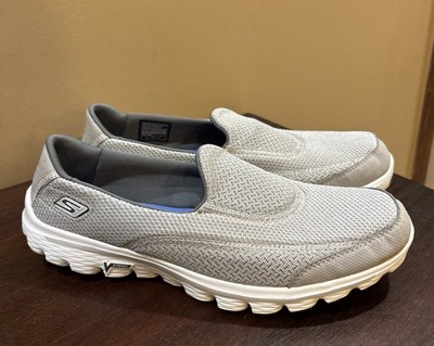 Skechers Womens Size 8.5 Performance GO Walk 2 Gray Slip-on Sneakers Shoes 13590