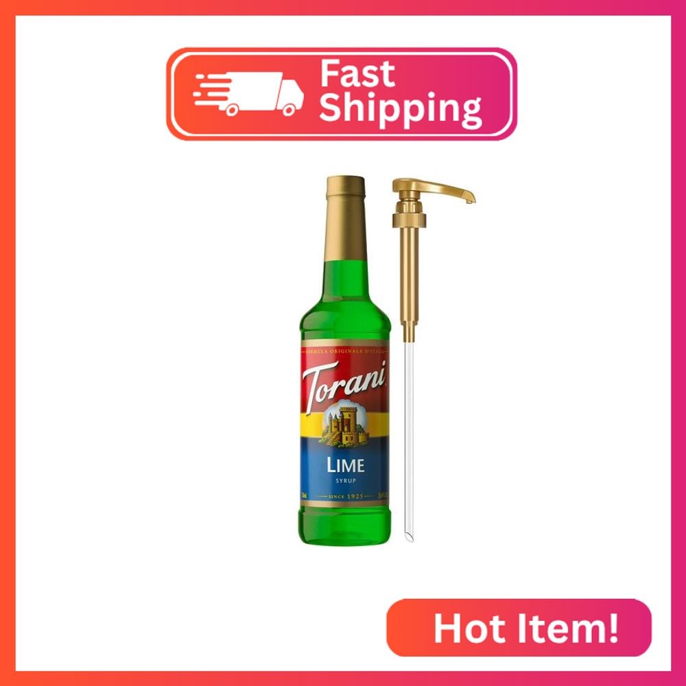 Torani Lime Syrup for Drinks, Flavoring for Iced Tea, Limeade, and Sodas, Pump I
