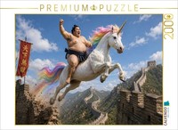 Calvendo Puzzle Sumoringer Und Einhorn | 2000 Teile Lege-GrößE 90 × 67 Cm Foto-P
