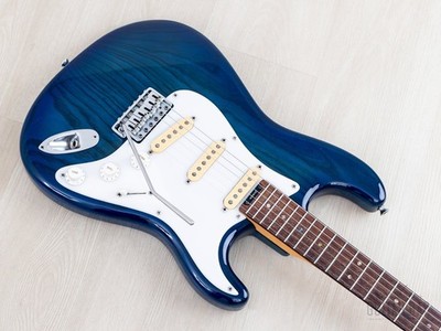 1992 Levinson Blade Texas Blue S-Style Guitar SSS Clear Blue
