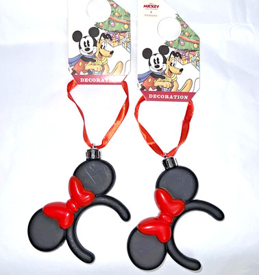 New from DISNEY X PRIMARK - 2 MINNIE MOUSE ORNAMENTS!  Ear Headband Theme