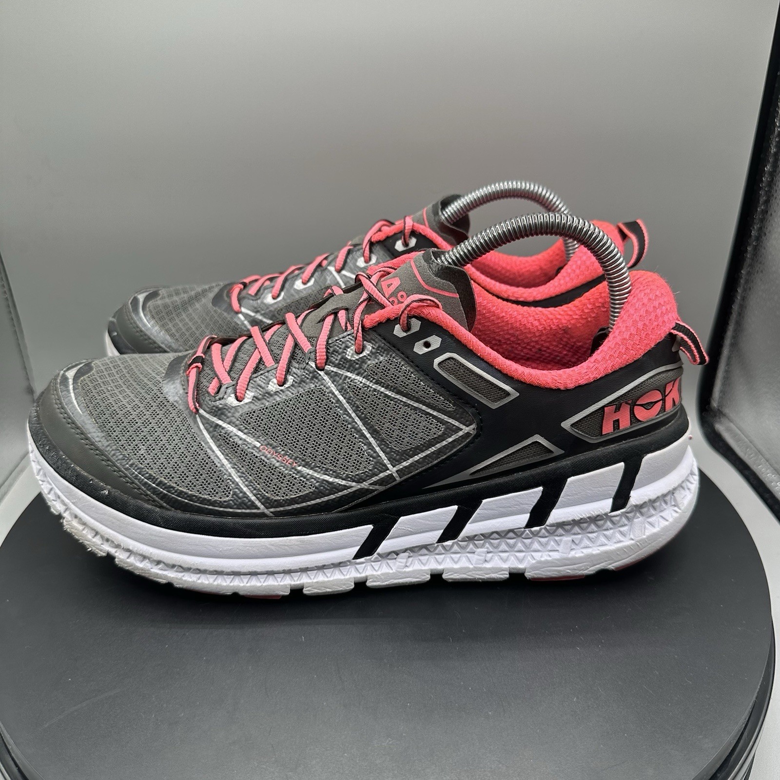 Hoka One One Odyssey Running Shoes Women 10 Gray/Pink thumbnail 4