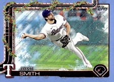 2025 Topps Holiday #H153 Josh Smith Light Blue & White Glitter Holiday