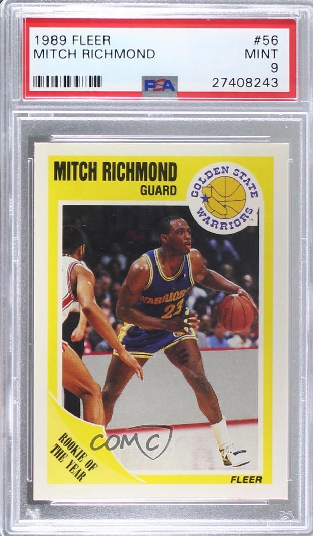 1989-90 Fleer Mitch Richmond #56 PSA 9 MINT HOF 0f8