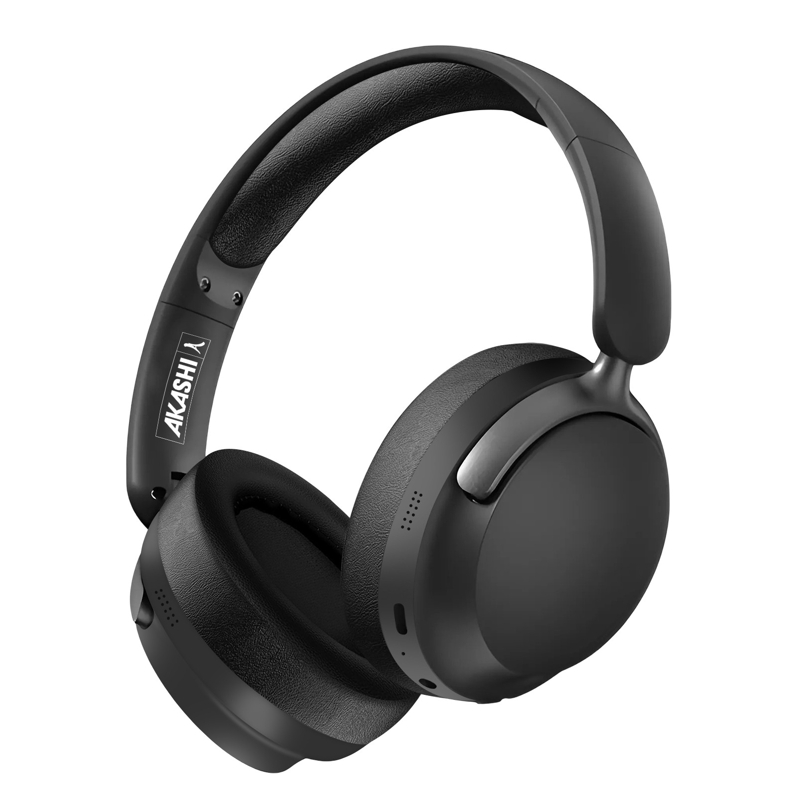 Casque Bluetooth sans fil Akashi noir pliable avec micro intégré et 25h d'autonomie