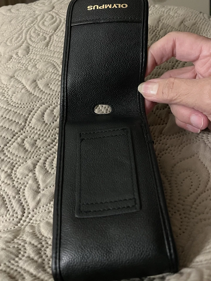 Original Olympus Stylus Zoom DLX Deluxe 35 mm Cuero Cámara Estuche Solo Negro Foto 2 de 4