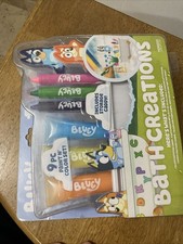 Bluey Bath Creations, 9-Piece Paint Color Set Bath Toys