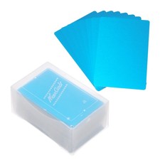0.21mm Metal Business Cards, 180 Pack Name Card Laser Engraving, Blue