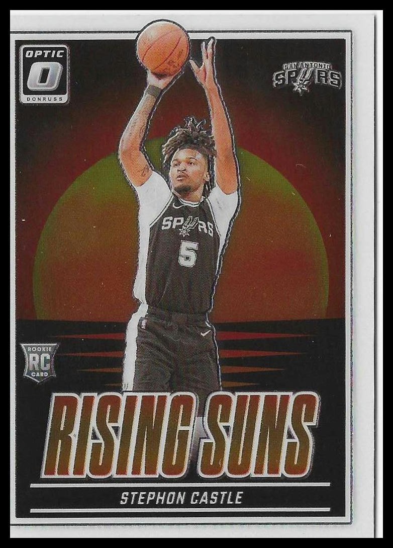 2024-25 Donruss Optic #6 Stephon Castle Rising Suns RC San Antonio Spurs